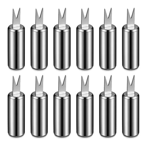 Image of 12PCS Stainless Steel Corn on The Cob Holders, Reusable Corn on The Cob Skewers and Sweetcorn Forks, Durable Corn on Cob Kitchen Tools for Kitchen, BBQ, Parties, Picnics and Camping