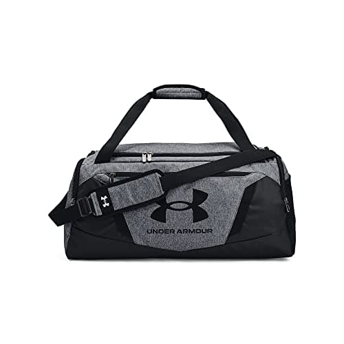 Image of Under Armour Unisex-Adult Undeniable 5.0 Duffle, Pitch Gray Medium Heather (012)/Metallic Silver, X-Small