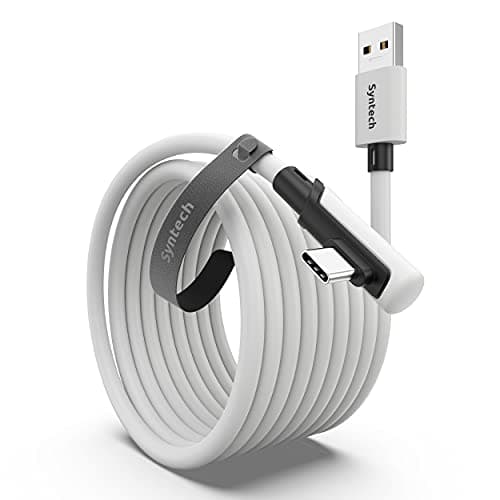 Image of Syntech Link Cable 5m Compatible with Oculus/Meta Quest 3/Meta Quest 3S, Quest2/Pro/Pico 4/Ultra Accessories and PC/SteamVR, High Speed PC Data Transfer, USB 3.0 to USB C Cable for VR Headset