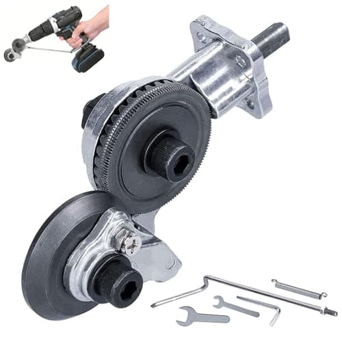 Image of GIONAR Electric Drill Plate Cutter, Sheet Metal Nibbler Drill Attachment, Fast Metal Cutter for Iron Steel Copper Aluminum White Sheet, Power Nibbler Drill Accessory for DIY Metal Cutting