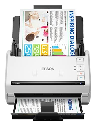 Image of Epson DS-530 II Color Duplex Document Scanner for PC and Mac with Sheet-fed, Auto Document Feeder (ADF)