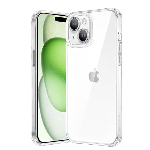 Image of Cyber-Tech iPhone 15 Case, Clear Case for iPhone 15 6.1 inch, Non-Yellowing Phone Military Grade Protection Shockproof Anti-Scratch TPU Back Slim Lightweight Transparent Protective Cover