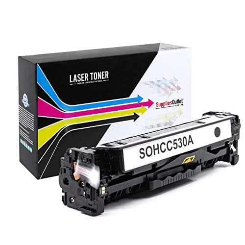 Image of SuppliesOutlet Compatible Toner Cartridge Replacement for HP 304A / CC530A (Black,1 Pack)