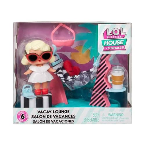 Image of L.O.L. Surprise OMG House of Surprises Playset - VACAY LOUNGE - Includes 3''/7.6cm Leading Baby Doll with 8 Surprises - For Collectors & Kids from Ages 4+