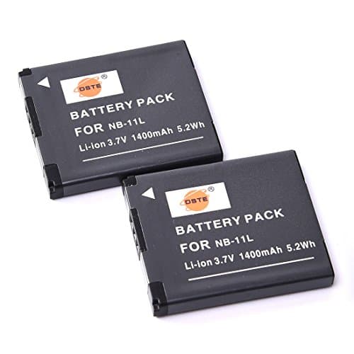 Image of DSTE NB-11L NB-11LH Rechargeable Li-ion Battery (2-pack) Compatible with Canon PowerShot A3500 A4000 A2300 A2400 A2500 A2600 A3400