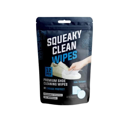 Image of Squeaky Clean Wipes - Premium Shoe Cleaning Wipes - For All Shoe Types - By Crease Protect (12 Pieces)