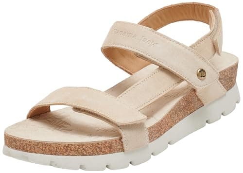 Image of Panama Jack Women's Selma Flat Sandal, Beige B23, 8 UK