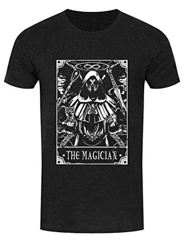 Image of Deadly Tarot Men's The Magician Heather Black Denim T-Shirt