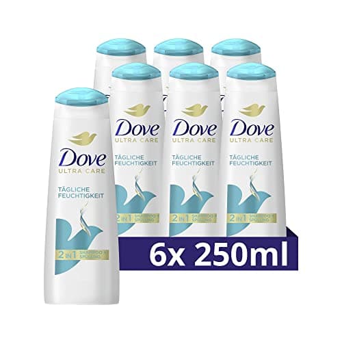 Image of Dove Nutritive Solutions 2in1 shampoo & conditioner for normal to dry hair Daily moisture shampoo and conditioner, 6-pack (6 x 250 ml)