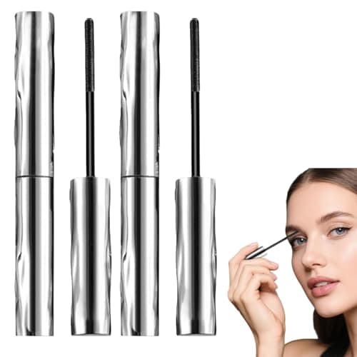 Image of Ultimate Length & Curl Mascara Set，4D Silk Fiber Enhancer, Long-Lasting Wear, Volumising & Lengthening Mascara,Gentle for Sensitive Eyes，Clump-free Formula Women (Black-2pc)
