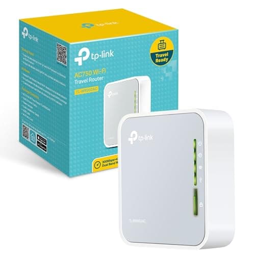 Image of TP-Link TL-WR902AC AC750Mbps Dual Band Wi-Fi Travel Router, Portable WiFi Solution Support Router/Hotspot/Range Extender/Mode/Access Point Mode, 1 USB 2.0 Port/1 Micro USB Port, 1 WPS Button, UK Plug