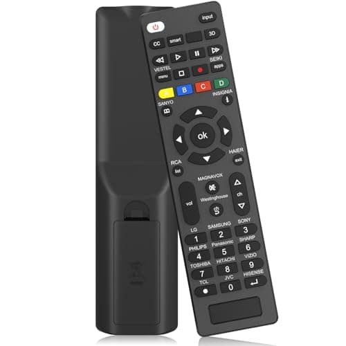 Image of Universal TV Remote Control for Samsung, LG, Sony, Philips, Sharp, Panasonic, Smart TV, TCL, HAIER Toshiba Hitachi VIZIO TV remote universal with Netflix 3D APPS Buttons (Black)