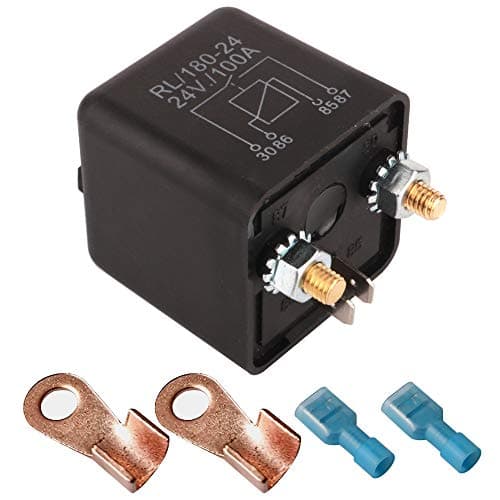 Image of Gebildet Automotive Relays for Car Truck Motor Boat Car Starter - 24V DC 100 Amp Split Charge Relay Switch with 2 Pin Footprint + 2 Terminal