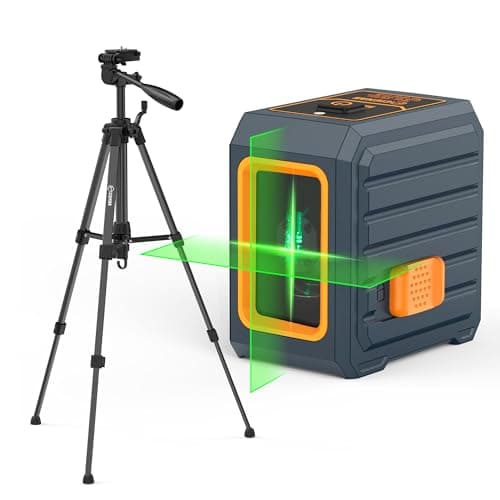 Image of CIGMAN Self-Leveling Green Laser Level, 90cm Adjustable Tripod, 30M Working Range, High Accuracy ±1.5mm/5m, 4 Brightness Levels, Compact Construction Laser for Indoor Construction
