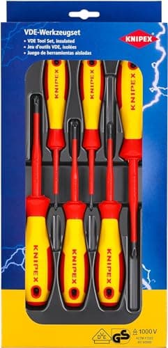 Image of KNIPEX VDE Screwdriver Set Phillips/Pozidriv 6 Parts, 00 20 12 V03