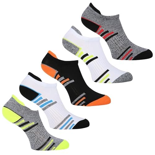 Image of The Essentials Wardrobe Boys TEW 5 Pack Active Trainer Liner Socks - UK 12.5-3.5/EU 31.5-36