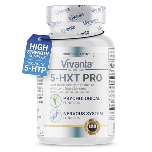 Image of 5HXT Pro - 5HTP High Strength from 4000mg of Griffonia Seed - Providing 200mg Extract Plus High Strength B6 - Natural 50mg of 5 HTP Supplement (HTP 5) - 120 Vegetarian & Vegan Capsules