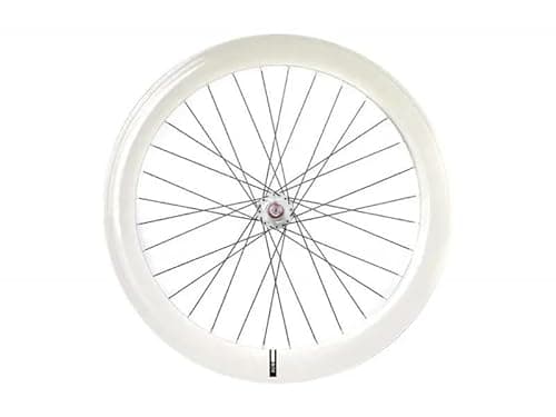 Image of Santafixie 700C 60 mm Rear Wheel – Single Speed – Flip-Flop Hub Fixed/Free – Aluminium – High Profile (White)