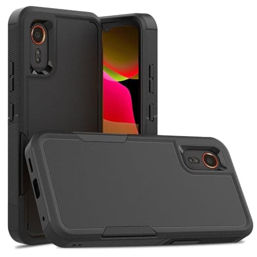 Image of TECHGEAR Case for Galaxy XCover 7 Tough Armoured Case - ShockProof, Rugged, Sturdy [Heavy Duty Protection] [Non-Slip] 2-Layer Impact Phone Case Cover Compatible for Samsung Galaxy XCover 7 5G (Black)