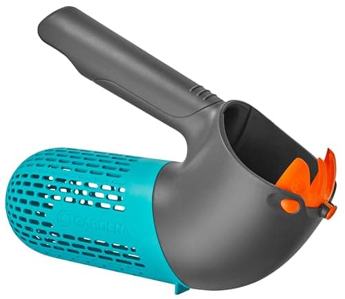 Image of Gardena combisystem Berry Picker: harvester with integrated basket for collecting berries, rotating attachment for berries or fruit, integrated handle, small feet for standing (17400-20)