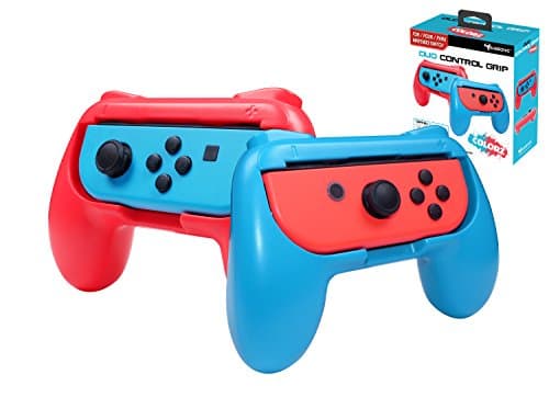 Image of Subsonic Grips Controller for Joy-Cons Nintendo Switch/Pack Of 2 Comfort Handles for Joy Cons, Red and Blue Fluorescent