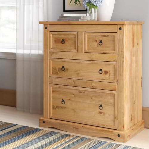 Image of Mews Corona Chest of Drawers 4 Drawer Solid Pine Wood