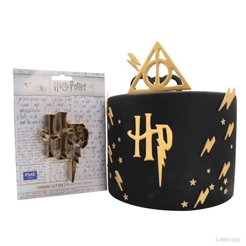 Image of PME Harry Potter Fondant & Cookie Cutter, HP Logo, Gold