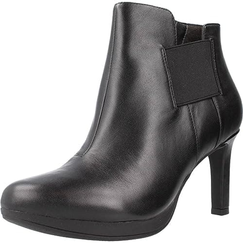 Image of Clarks Women's Ambyr Rise Ankle Boots, Black (Black Leather), 6.5 UK