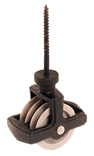 Image of 44mm Black Double Screw Cast Pulley with Nylon Wheel