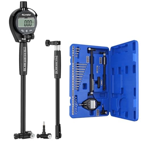 Image of ALLmeter Digital Dial Bore Gauge 18-160mm,0.01mm High Precision 150 mm Depth,Cylinder Bore Gauge with 23 Anvils Engine Cylinder Measurement,Internal Diameter Measuring Tool for Engine Rebuilding