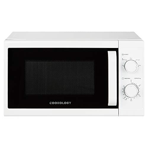 Image of Cookology CMAFS20LWH 800W Freestanding Microwave - Microwave with 20 Litre Capacity and 25cm Turntable - 5 Cooking Power Levels - Quick Defrost Setting and Dial Timer - White