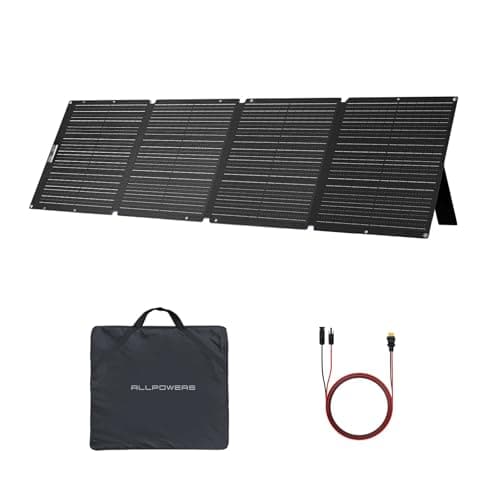 Image of ALLPOWERS SE200 200W Portable Solar Panel for S2000 PRO R600 R1500 LITE R2500 V2 R4000 Power Station, Foldable Monocrystalline Solar Cell Solar Charger Solar Kit for RV Van Outdoor Off-Grid