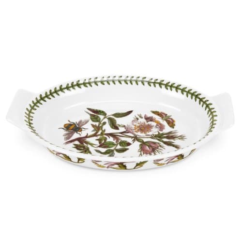 Image of Portmeirion Botanic Garden 23 cm Porcelain Oval Gratin Dish, Multi-Colour