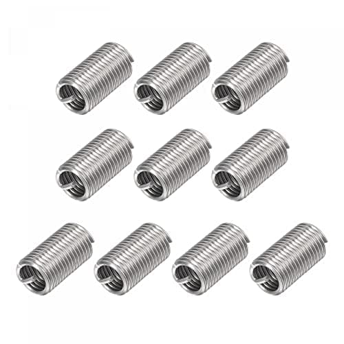 Image of sourcing map 10pcs Wire Thread Inserts 1/2-13 UNC 3D(1-1/2") 304 Stainless Steel Helical Type Coiled Thread Repair Kit Wire Screw Threaded Sleeve Sheath for Mechanical Equipment
