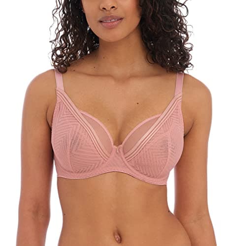 Image of Freya Women's Tailored Underwire High Apex Bra Plunge, Ash Rose, 36F