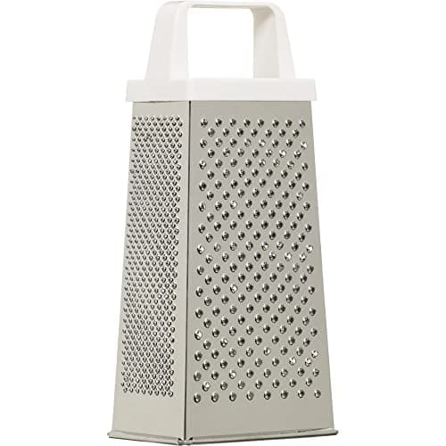 Image of KitchenCraft 4 Sided Cheese Grater, Stainless Steel, 21 cm Tall, Silver