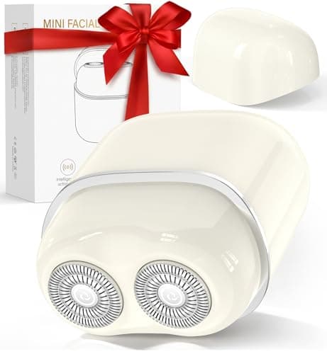 Image of Painless Facial Hair Remover for Women: Rechargeable Face Shaver with Magnetic Cap & 2 Dual Blades for Sensitive Skin, Peach Fuzz & Upper Lip Hair Removal