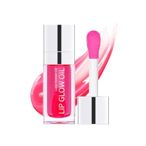 Image of Cherry's Hydrating Lip Glow Oil - Long Lasting Plumping Lip Gloss, Moisturizing Lip Oil Repairing Lines, Prevents Dryness, Cherry Lip Care)
