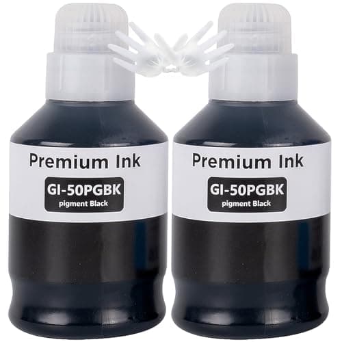 Image of LCL GI-50 GI50 Ink bottle Replacement for Canon 50 GI-50 GI50 Black Ink Bottle Compatible with Canon Pixma GM2050 GM4050 G5050 G6050 G7050 (2 Pack)