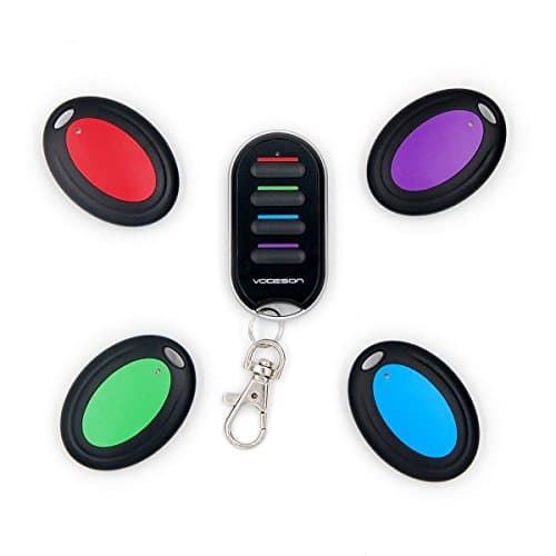 Image of Key Finder,Vodeson Remote Control Finder, Easy to Use Suitable for The Elderly wireless Key Locator Device,Whistle find keys wallet Phone Finder,Item cat pet Tracker (4 receivers)