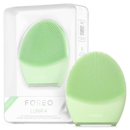 Image of FOREO LUNA 4 Facial Cleansing Brush - Firming Face Massager - Anti Aging Face Brush - Enhances Absorption of Skin Care Products - Simple Face Care - Combination skin