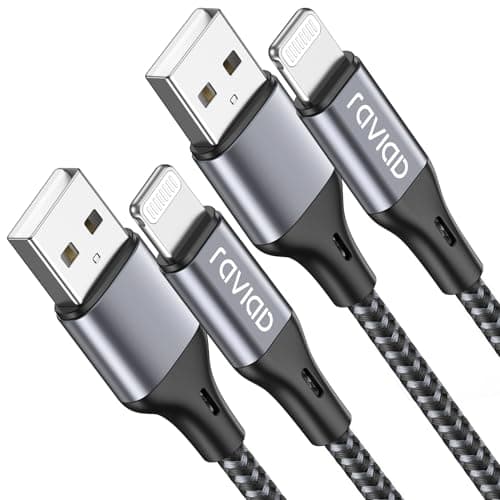 Image of RAVIAD iPhone Charger Cable 3M 2Pack, Long iPhone Charger [MFi Certified] Lightning Cable Nylon Braided Cable Compatible with iPhone 14 13 12 11 Pro Max Xs X XR 8 7 6s 6 Plus 5s SE 2020