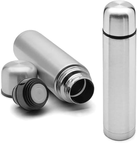 Image of Vacuum Flask 500ml - Stainless Steel Insulated Water Bottle - Double Wall Thermal Flask for Hot and Cold Drinks - Leakproof Travel Mug - Reusable Drink Bottle for Office Gym School Hiking Camping
