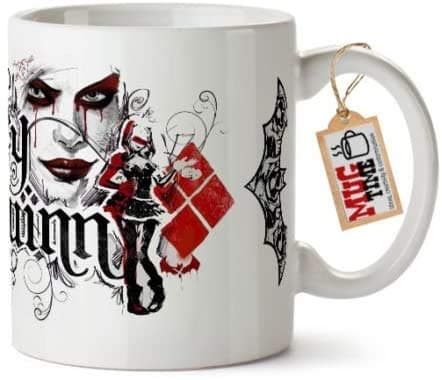 Image of Mugtime (TM - Harley Quinn - Suicide Squad - Ceramic Mug Cup - Heart - Unique Design - 330ml