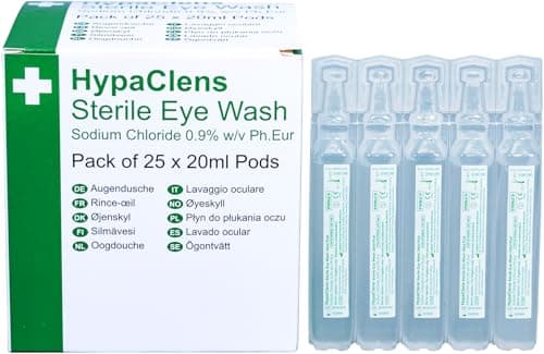 Image of Safety First Aid Group HypaClens Saline Eye Wash Pods, (Pack of 25)