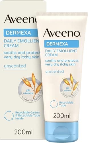 Image of Aveeno Dermexa Daily Emollient Cream (1x 200ml), Emollient Cream Enriched with Triple Oat Complex and Ceramides for Sensitive Skin, Soothing Relief from Itchy, Dry Skin Prone to Eczema
