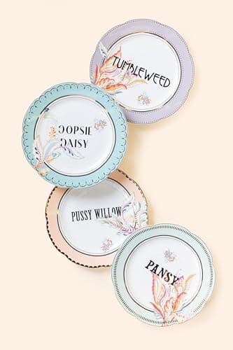 Image of YVONNE ELLEN Floral Tea Plates (Set of 4)