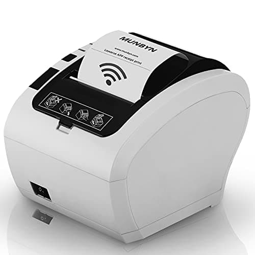 Image of MUNBYN Android Wi-Fi Thermal Receipt Printer POS Printer with USB Ethernet Serial Port for Android Windows, Mac, Linux and ChromeOS, Restaurant Shop Home Business ESC/POS, White