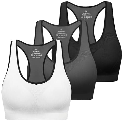 Image of MIRITY Women's Seamless Racerback Sports Bras - High Impact Workout Gym Activewear Bra