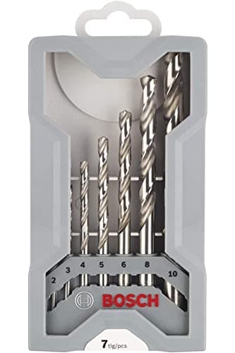 Image of Bosch Professional 7-Piece Mini X-Line Metal Drill Bit Set (Metal, HSS-G, Cut, Accessories for Drill drivers), grey